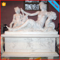 Famous stone antique nude marble lady and children statue